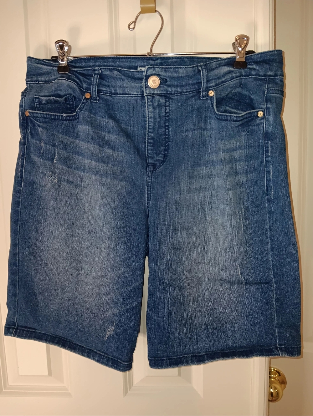 Code Bleu Women's Denim Bermuda Shorts - Blue